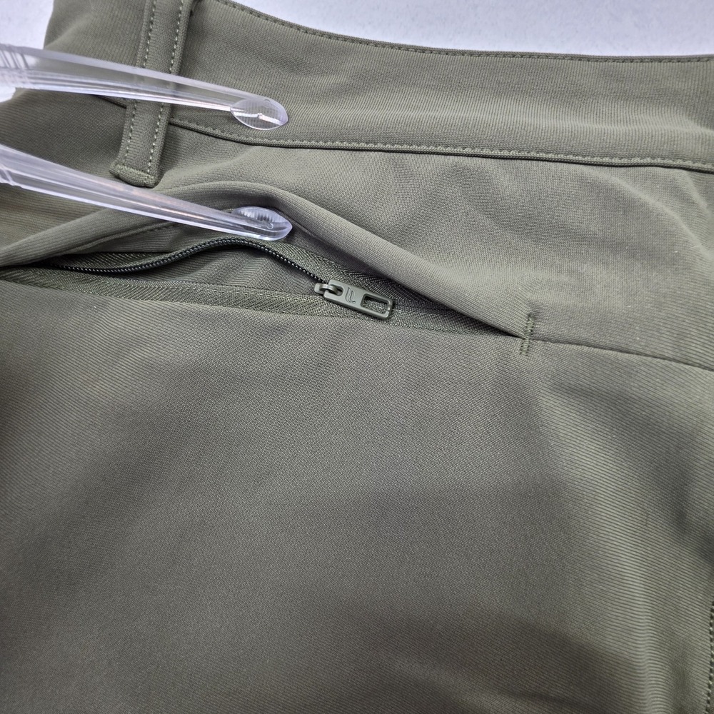 Fabletics Pants Mens 30x34 Olive Green Slim Fit Stretch Workwear Casual Chino - Picture 6 of 12
